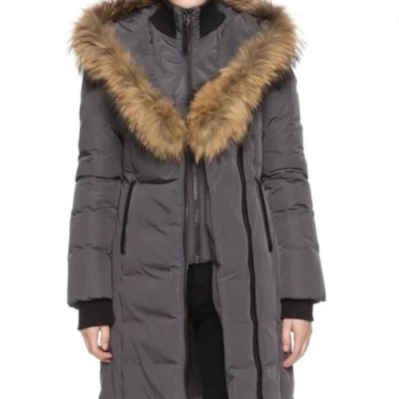 Mackage KAY down coat with natural fur Signature Mackage Collar - Picture 1 of 8